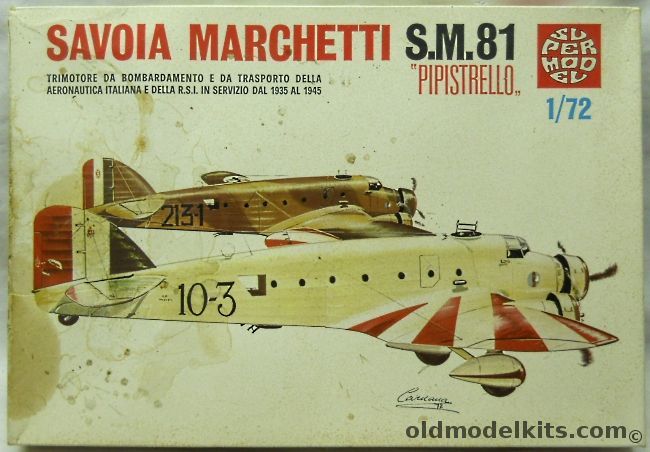 Supermodel 1/72 Savoia SM-81 Pipistrello, 10-008 plastic model kit